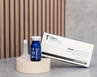 T2 Energy -  Ампулы для укрепления корней волос с протеинами пшеницы, пантенолом и эфирными маслами, 4 ампа