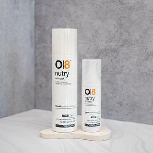 O8 Nutry - Mască hidratantă cu ulei pentru păr uscat cu proteine din cașmir, mango și unt de amla, 400 ml