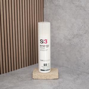 S3 Energy - Șampon anti-cădere a părului pentru scalp gras cu biotină, zinc PCA și proteine din grâu, 400 ml