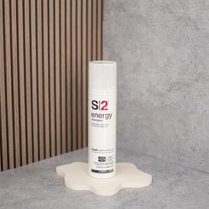S2 Energy - Șampon întăritor anti-cădere a părului pentru păr slab cu biotină, proteine din grâu și uleiuri esențiale, 400 ml