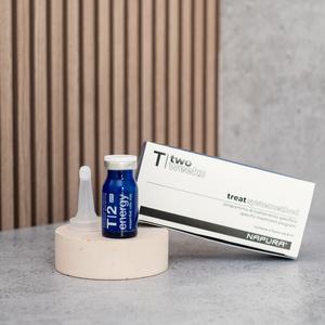 T2 Energy - Fiole pentru întărirea rădăcinilor părului cu proteine din grâu, pantenol și uleiuri esențiale, 4 fiole