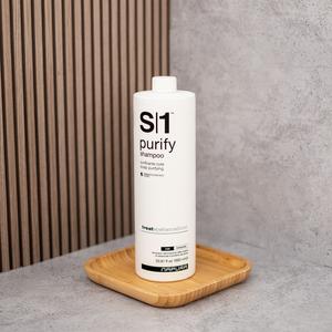 S1 Purify - Șampon detoxifiant pentru curățarea profundă și normalizarea scalpului cu Zinc Coceth Sulfate, Zinc PCA, hamamelis și eucalipt, 1000 ml