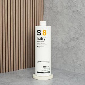 S8 Nutry - Șampon nutritiv și hidratant pentru păr uscat și fragil cu proteine din cașmir și migdale, 1000 ml