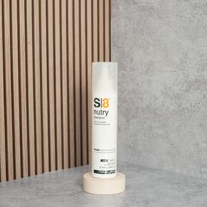 S8 Nutry - Șampon nutritiv și hidratant pentru păr uscat și fragil cu proteine din cașmir și migdale, 200 ml