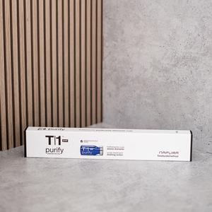 T1 Purify Post - Fiole pentru eliminarea toxinelor și îmbunătățirea microcirculației cu Zinc PCA, extracte de mesteacăn și centella, uleiuri esențiale de eucalipt și rozmarin, 12 fiole