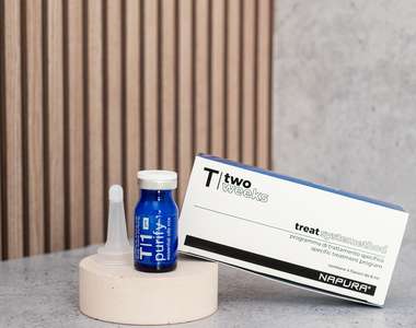 T1 Purify Post- Ампулы для выведения токсинов и улучшения микроциркуляции с Zinc PCA, экстрактами березы и центеллы, эфирными маслами эвкалипта и розмарина, 4 ампулы по 8 мл.