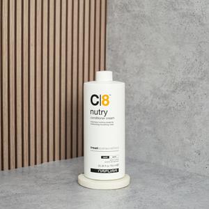 C8 Nutry - Balsam-cremă pentru păr uscat și fragil cu proteine din cașmir, migdale și grâu, uleiuri de jojoba și avocado, 750 ml