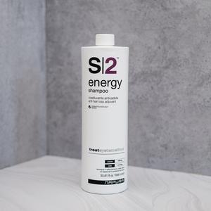 S2 Energy - Șampon întăritor anti-cădere a părului pentru păr slab cu biotină, proteine din grâu și uleiuri esențiale, 1000 ml