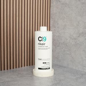 C9 Rikeir - Mască hidratantă cu proteine și uleiuri de jojoba și avocado pentru reconstrucție profundă, nutriție și întărire a părului deteriorat, 750 ml