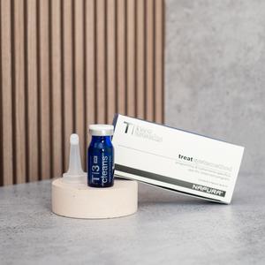 T3 Cleans Post - Fiole seboregulatoare cu biotină, zinc PCA și niacinamidă, 4 fiole. După șamponare